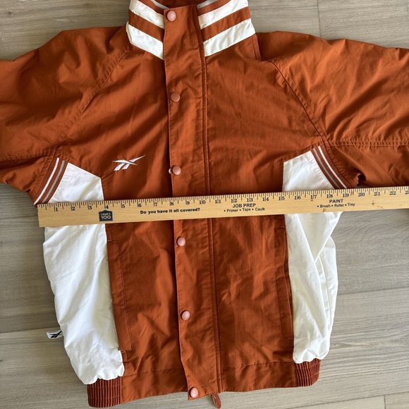 VINTAGE Reebok Track Suit Women’s XS‎ Burnt Orange Texas Lined 2 Piece Y2K Logo - Picture 4 of 16